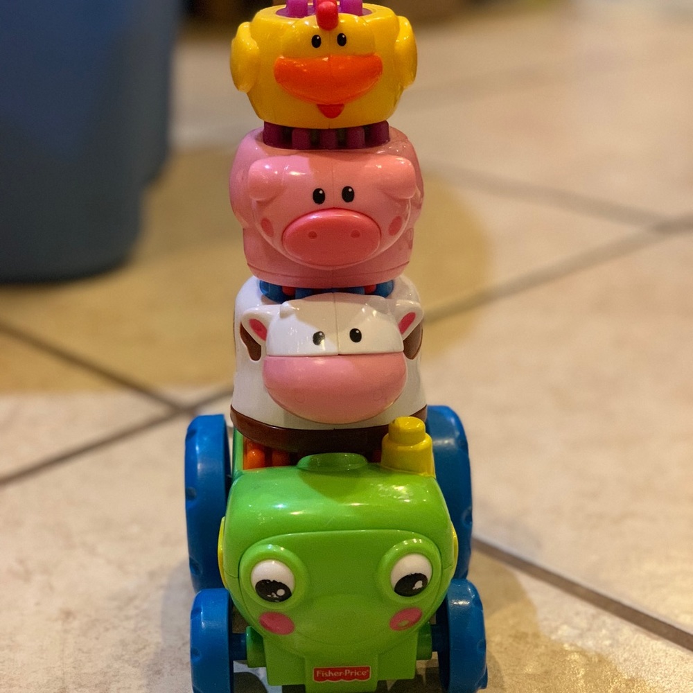 Fisher price farm animals stacking sensory car